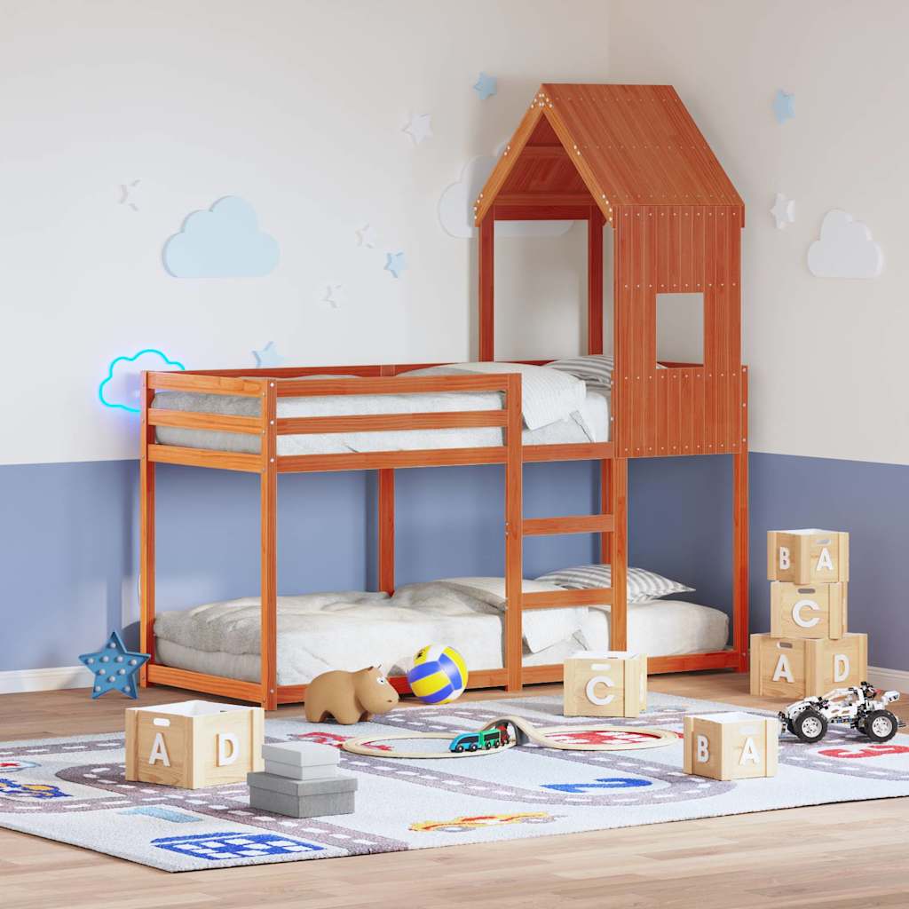 vidaXL Kinderbedhuisje 60x89x134,5 cm massief grenenhout
