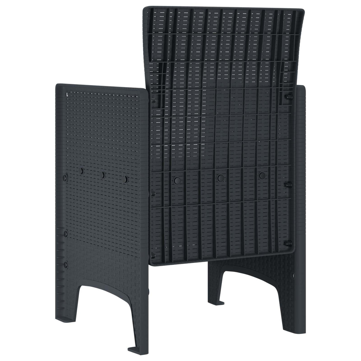 vidaXL Garden chair 2 pcs Anthracite 53 x 49 x 85 cm Polypropylene