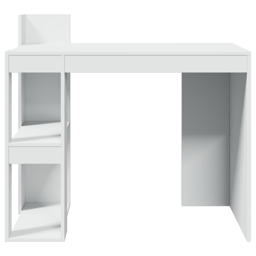 vidaXL Bureau 103,5x56,5x94 cm bewerkt hout wit