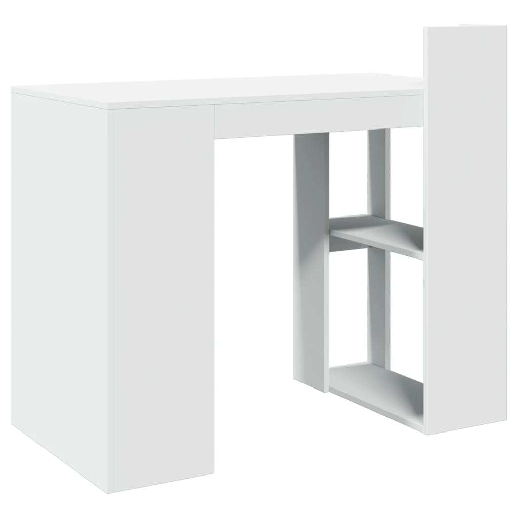 vidaXL Bureau 103,5x56,5x94 cm bewerkt hout wit
