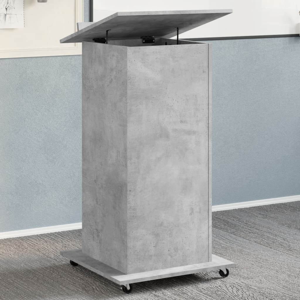 vidaXL Drafting Table with Wheels and Drawer 55x55x107 cm Engineered Wood White