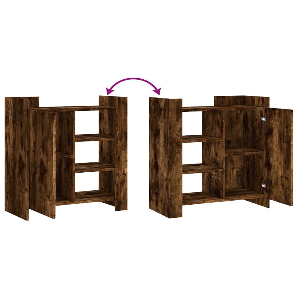 vidaXL Dressoir 73,5x35x75 cm bewerkt hout zwart