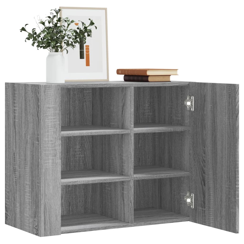 vidaXL Wandkast 75x35x60 cm bewerkt hout wit