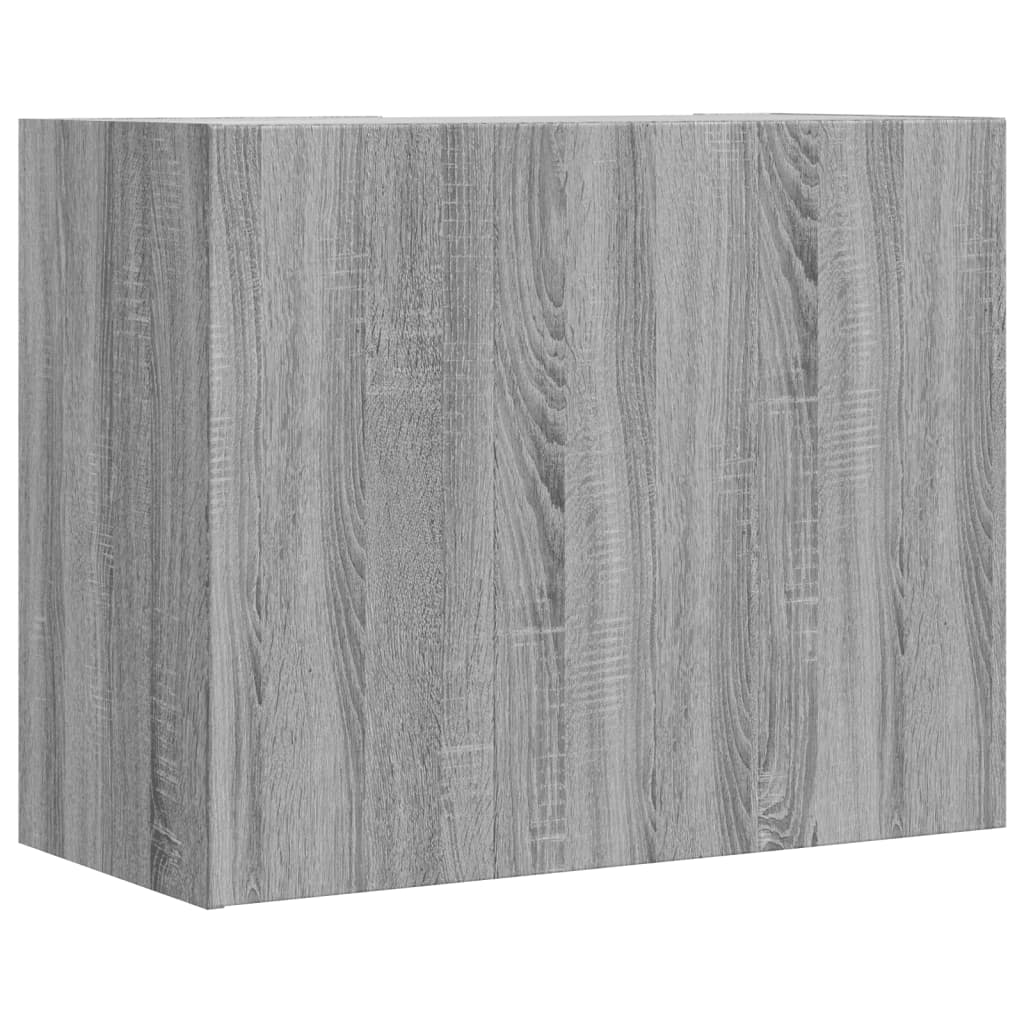 vidaXL Wandkast 75x35x60 cm bewerkt hout wit