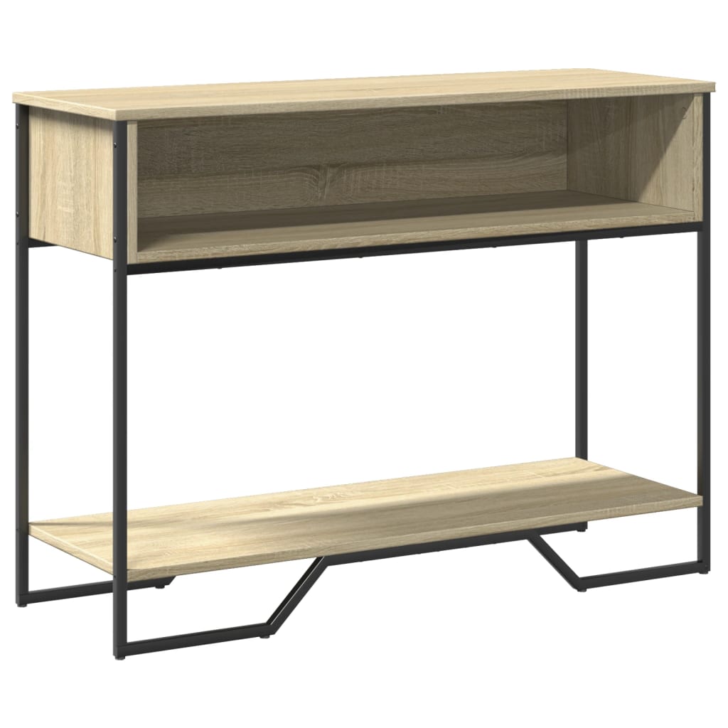 vidaXL Wandtafel 100x35x74,5 cm bewerkt hout zwart