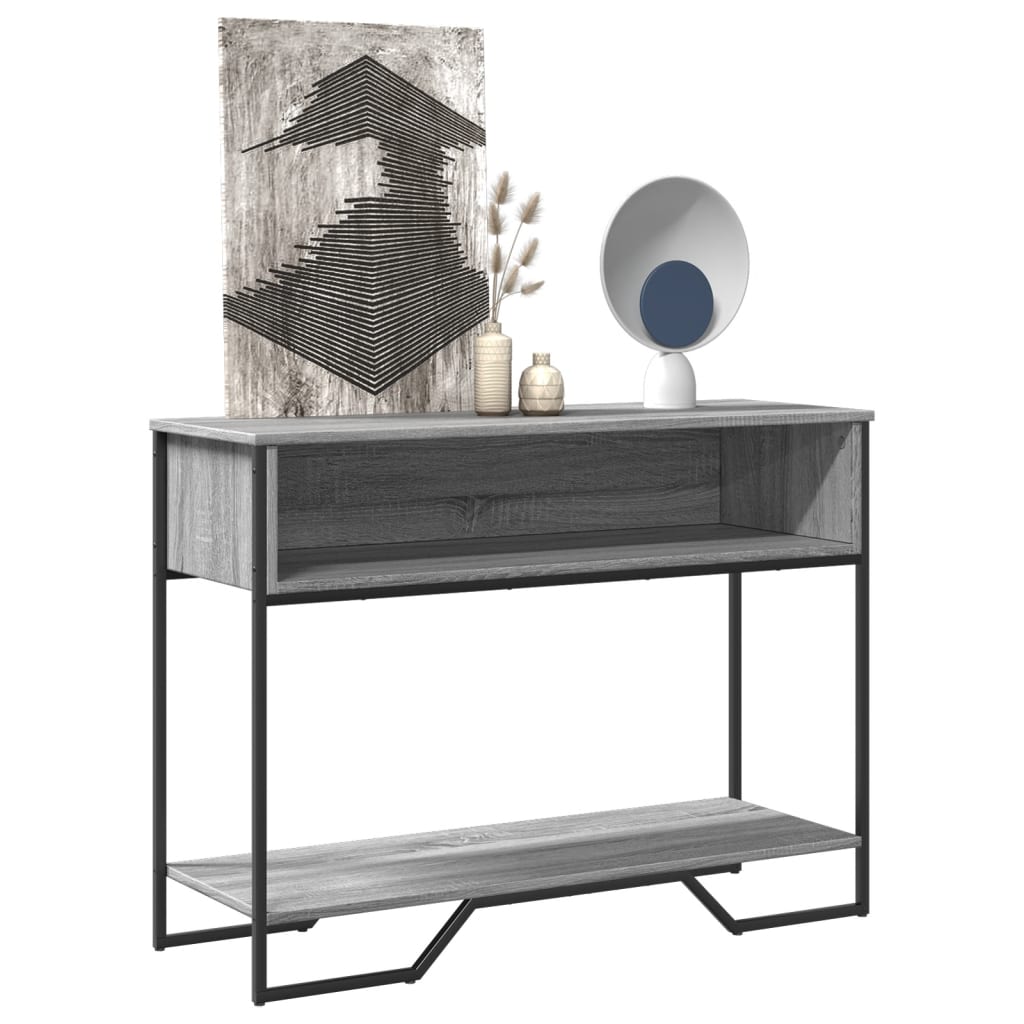 vidaXL Wandtafel 100x35x74,5 cm bewerkt hout zwart