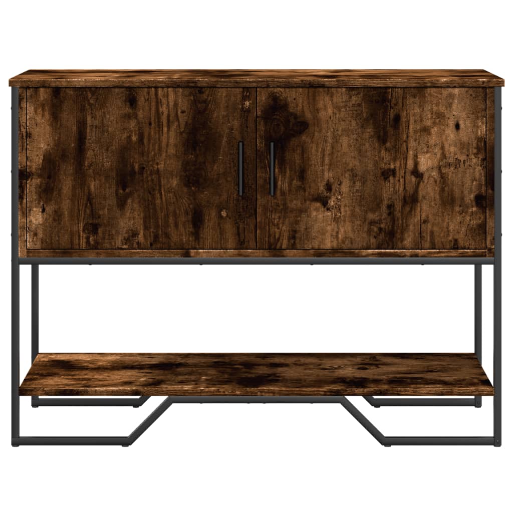 vidaXL Console Table 100x35x74.5 cm Engineered Wood Smoked Oak