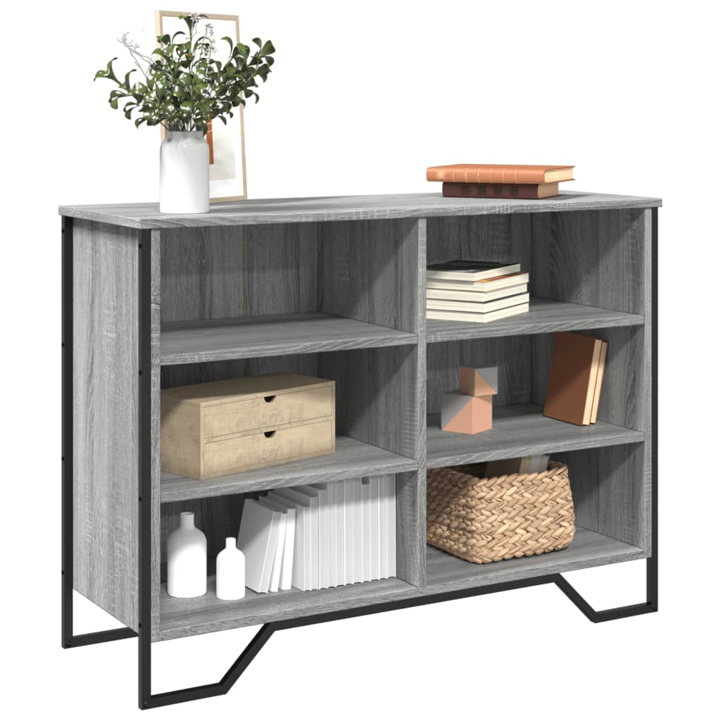 vidaXL Dressoir 91x35,5x74,5 cm bewerkt hout zwart