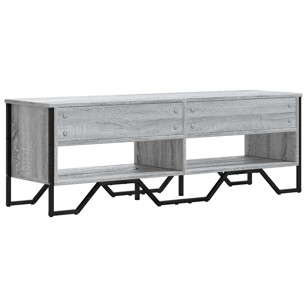 vidaXL TV Cabinet 122x34x41 cm Engineered Wood Black
