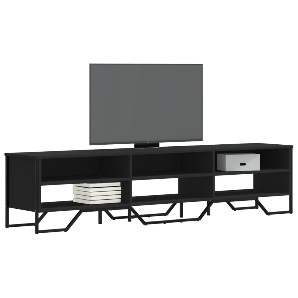 vidaXL TV Cabinet 122x34x41 cm Engineered Wood Black