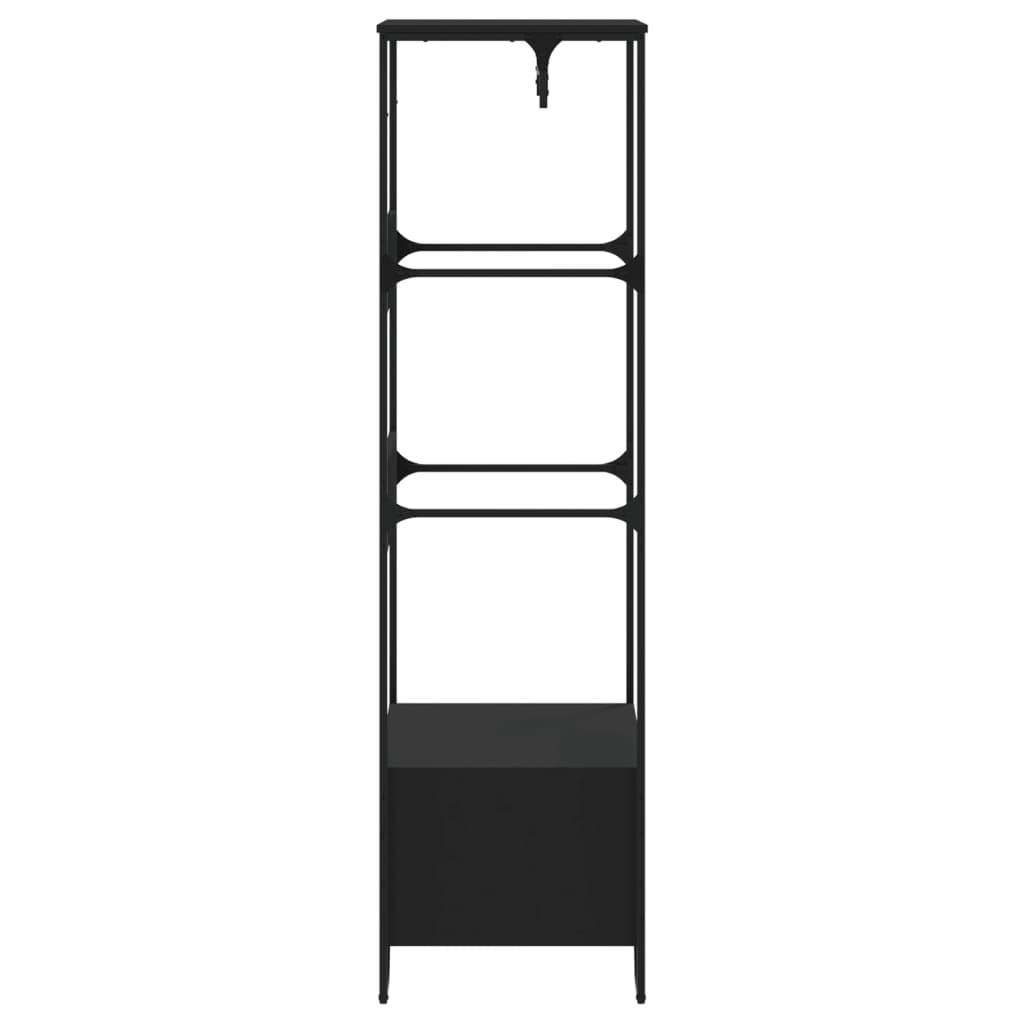 vidaXL Kledingkast 90x50x180 cm bewerkt hout zwart
