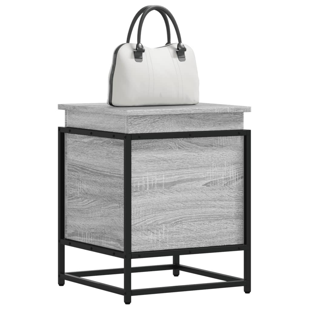 vidaXL Storage Box with Lid 40x40x51.5 cm Engineered Wood Black