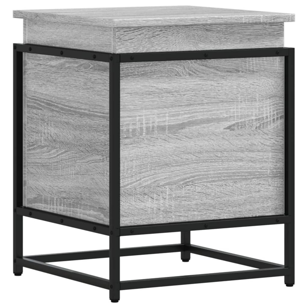 vidaXL Storage Box with Lid 40x40x51.5 cm Engineered Wood Black