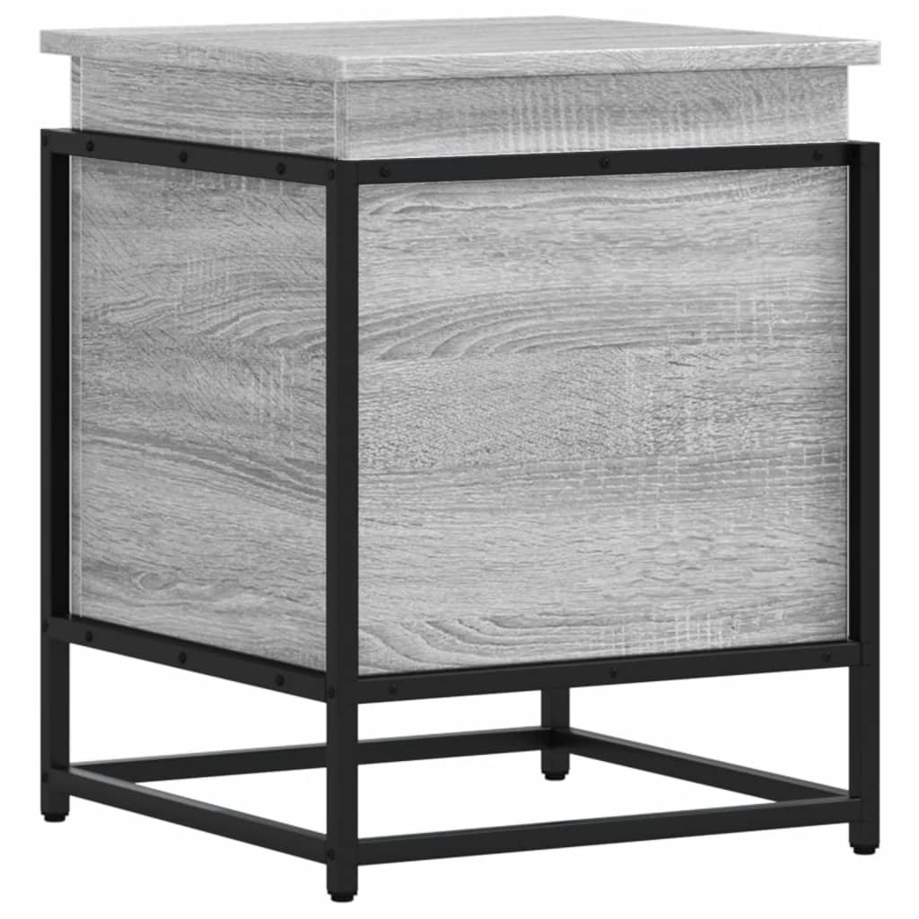 vidaXL Storage Box with Lid 40x40x51.5 cm Engineered Wood Black