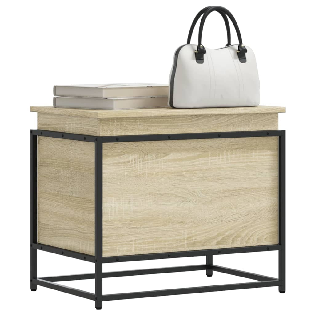 vidaXL Storage Box with Lid 40x40x51.5 cm Engineered Wood Black