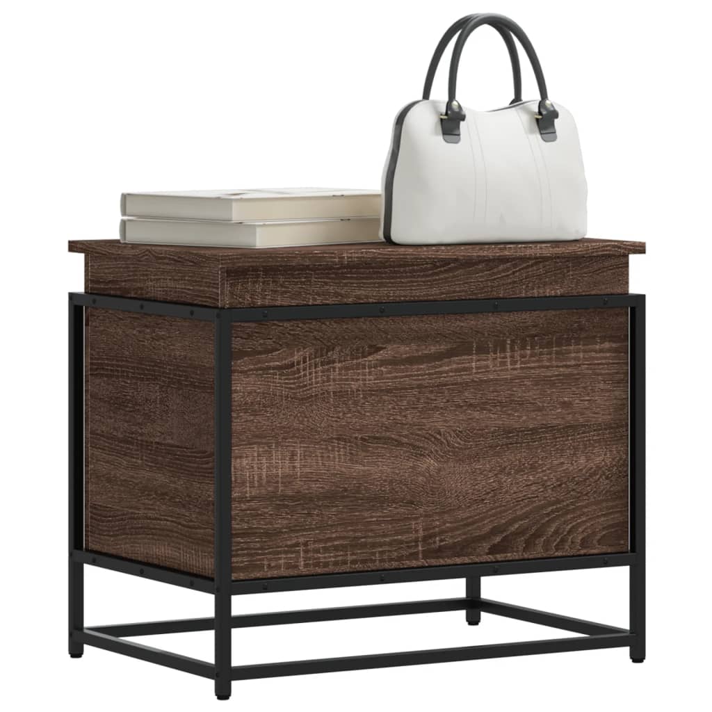 vidaXL Storage Box with Lid 40x40x51.5 cm Engineered Wood Black