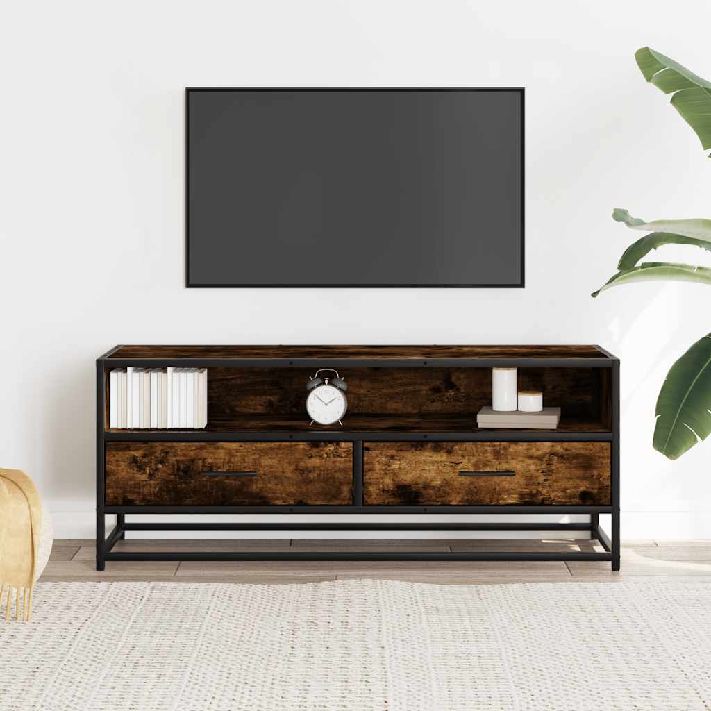 vidaXL Tv-meubel 80x34,5x40 cm bewerkt hout en metaal zwart