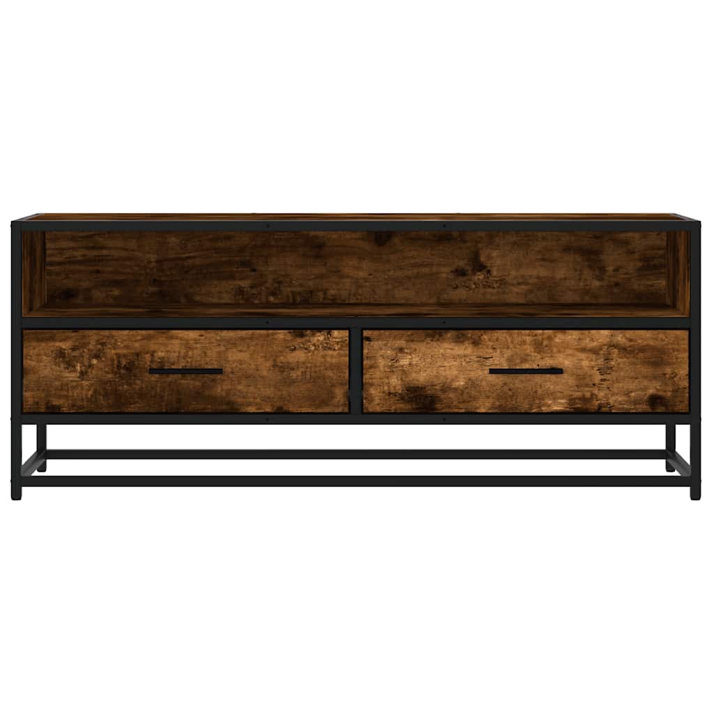 vidaXL Tv-meubel 80x34,5x40 cm bewerkt hout en metaal zwart