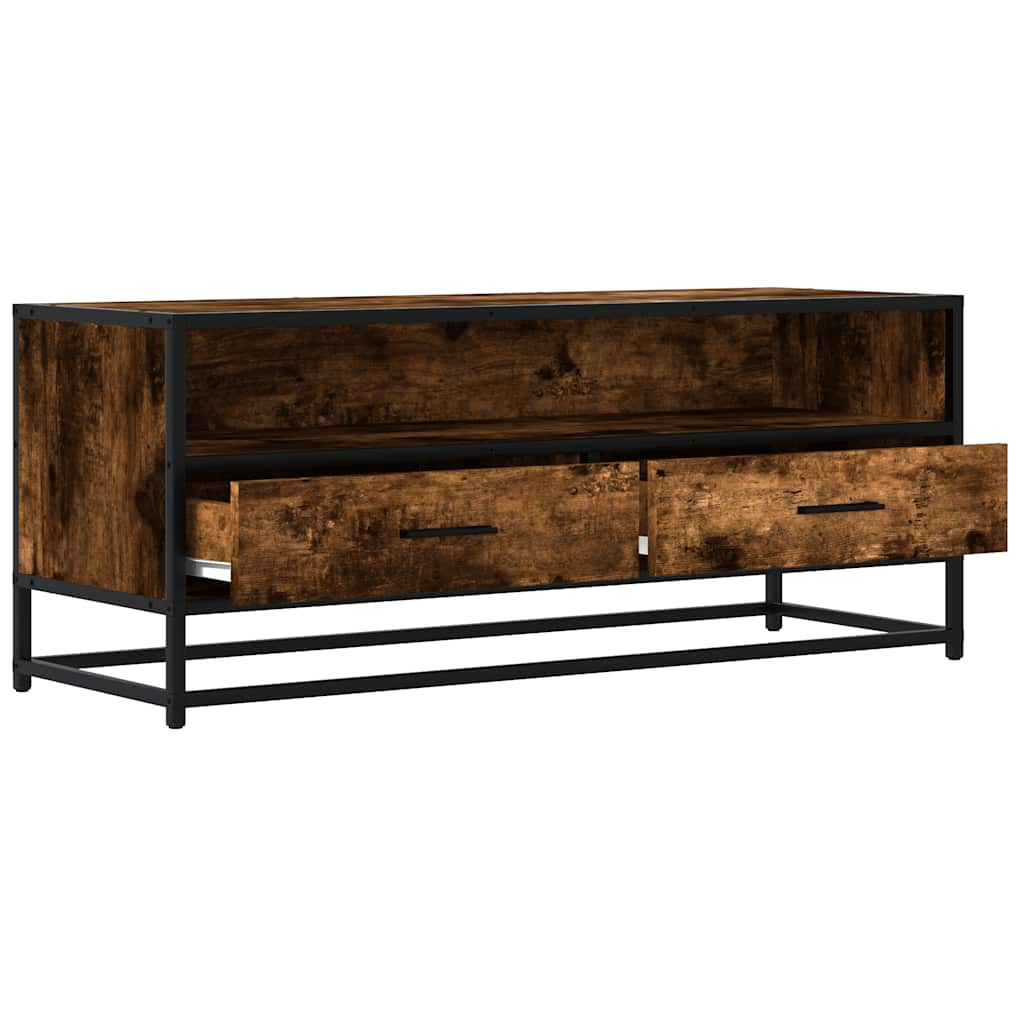 vidaXL Tv-meubel 80x34,5x40 cm bewerkt hout en metaal zwart
