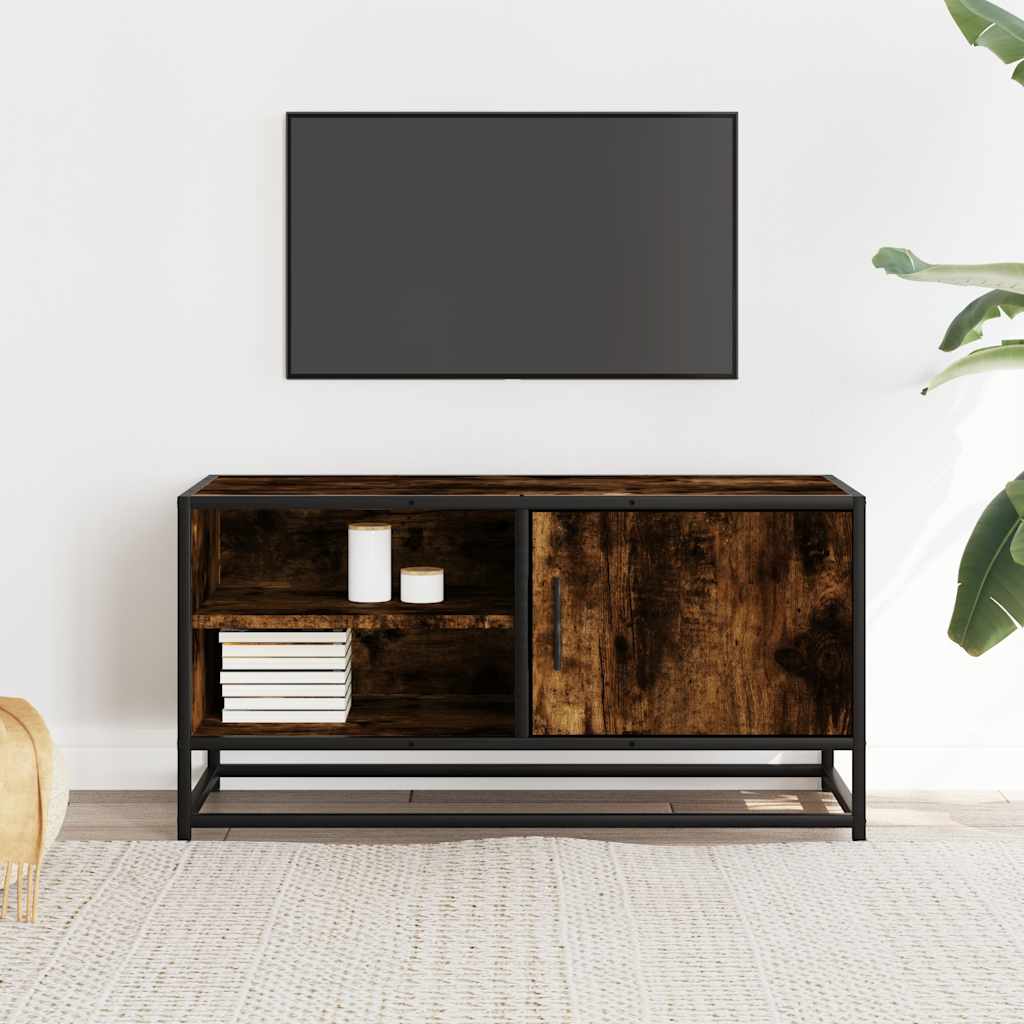vidaXL TV cabinet 80x34.5x40 cm engineered wood and metal black