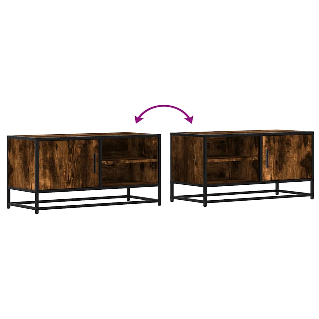 vidaXL TV cabinet 80x34.5x40 cm engineered wood and metal black