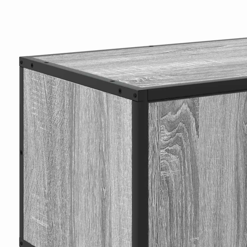 vidaXL Tv-meubel 100x35x50 cm bewerkt hout en metaal zwart