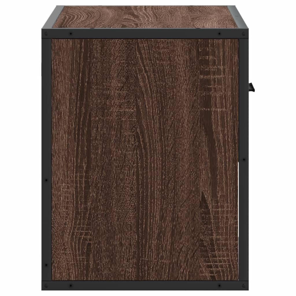 vidaXL Tv-meubel 60x31x39,5 cm bewerkt hout en metaal zwart