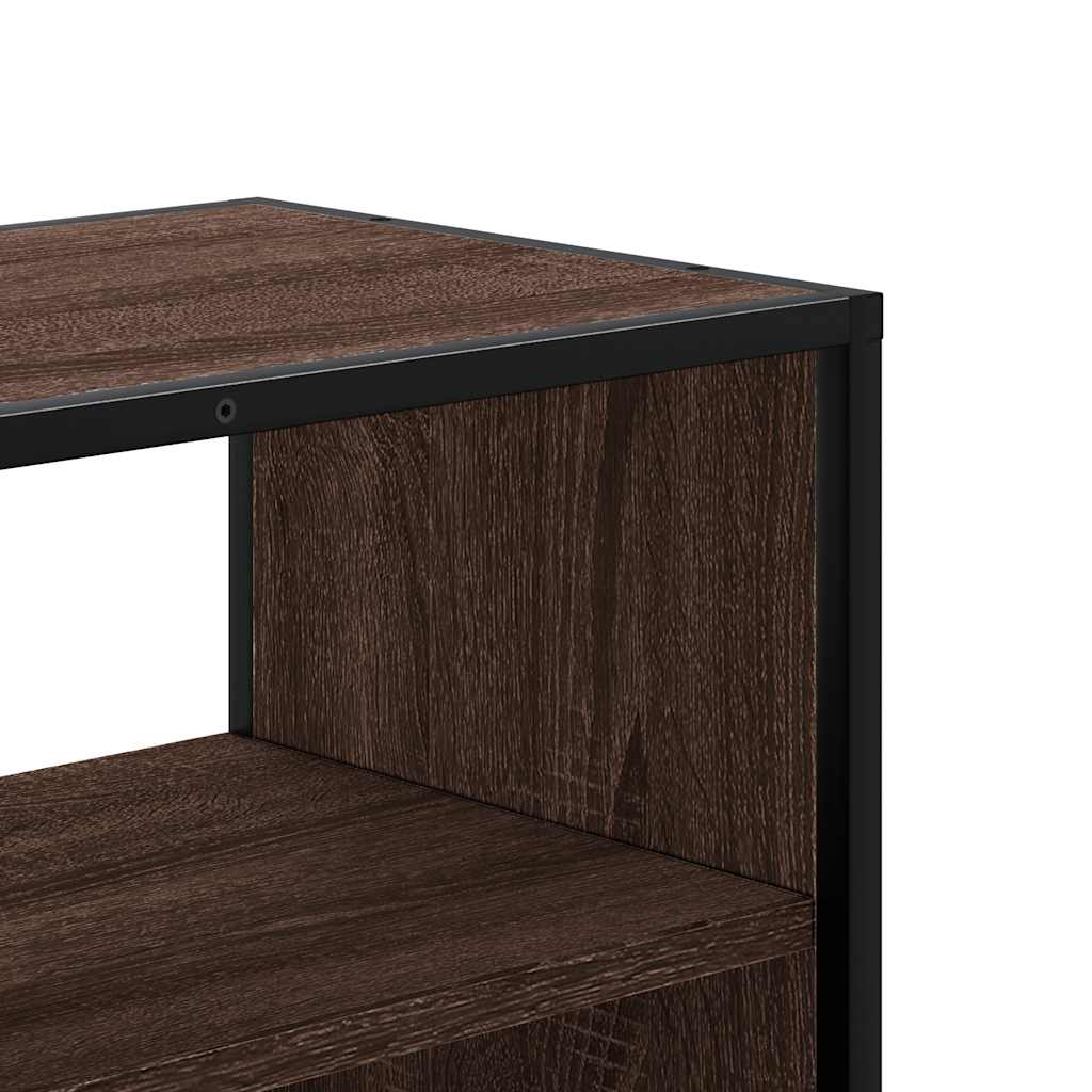 vidaXL Tv-meubel 60x31x39,5 cm bewerkt hout en metaal zwart