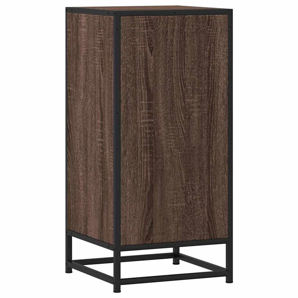 vidaXL Dressoir 35,5x35x76 cm bewerkt hout en metaal zwart