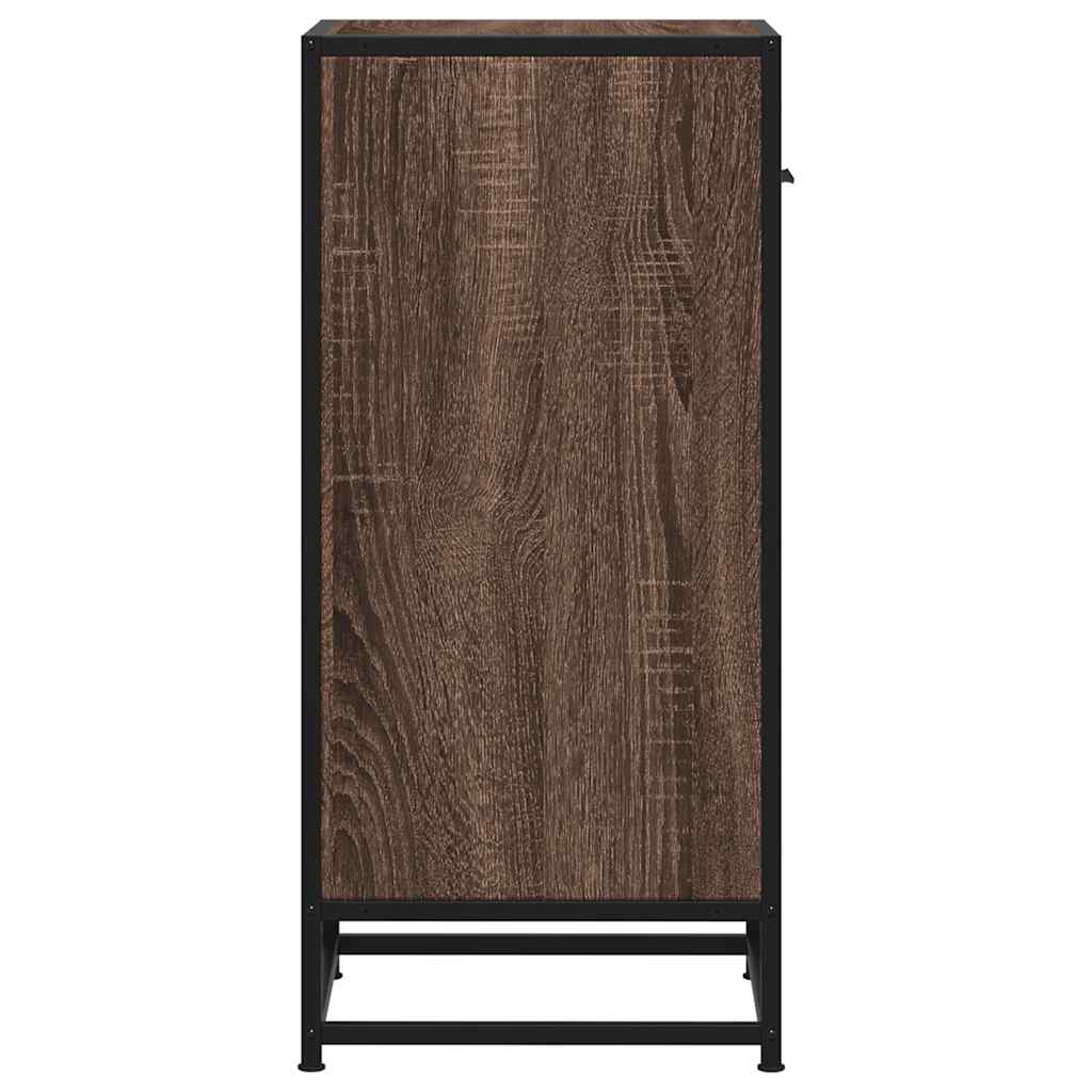 vidaXL Sideboard 35.5x35x76 cm engineered wood and metal black