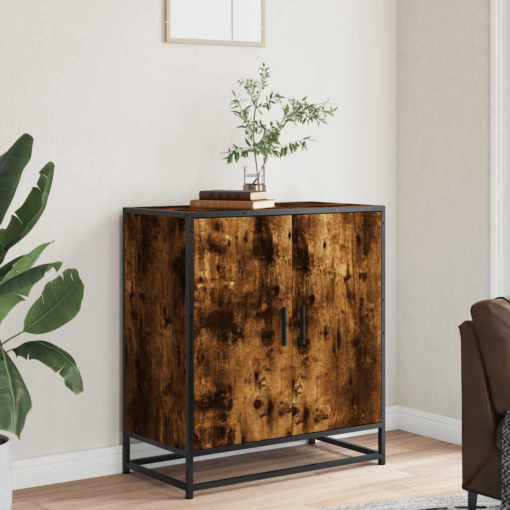 vidaXL Sideboard 68x35x76 cm engineered wood and metal Sonoma oak colour