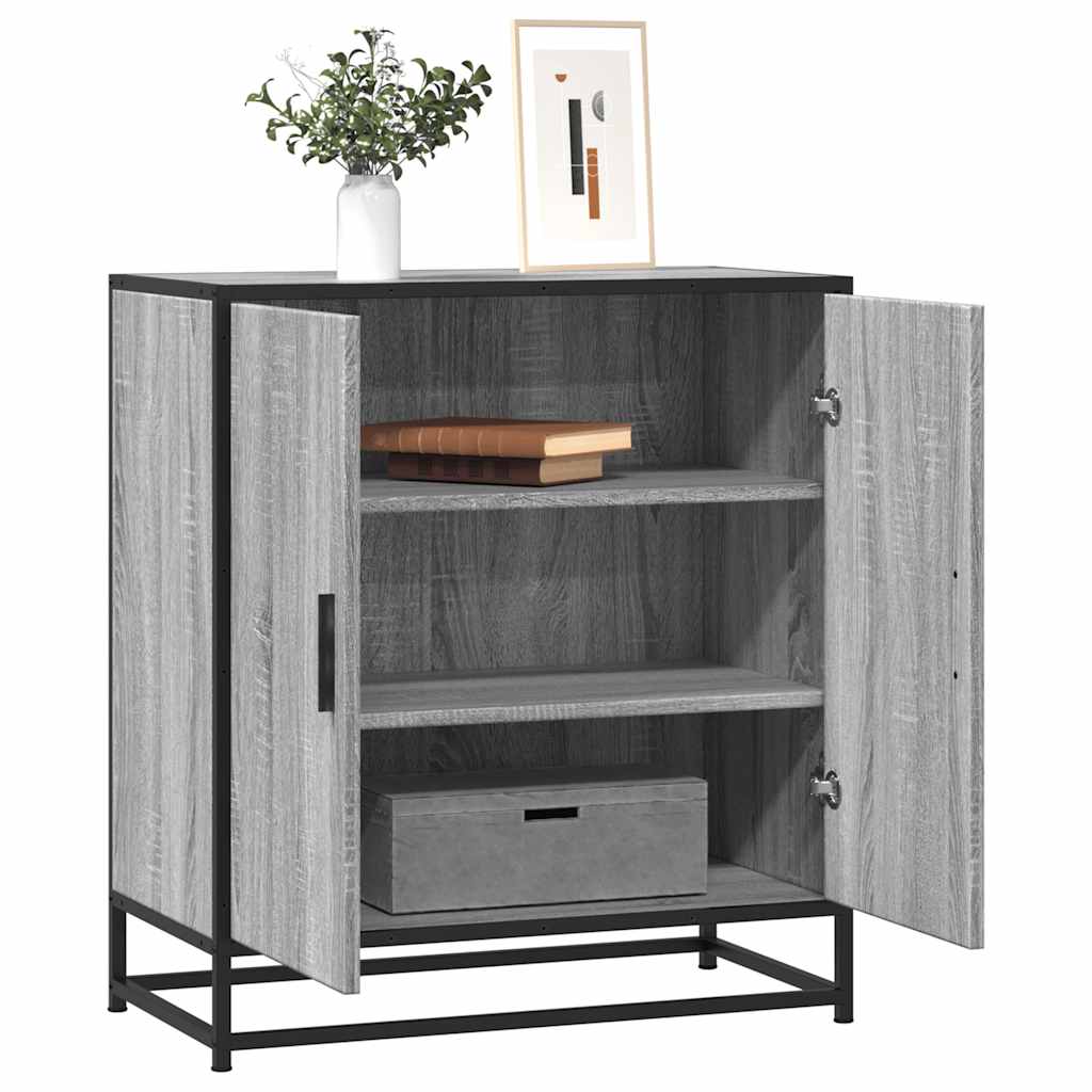 vidaXL Sideboard 68x35x76 cm engineered wood and metal Sonoma oak colour