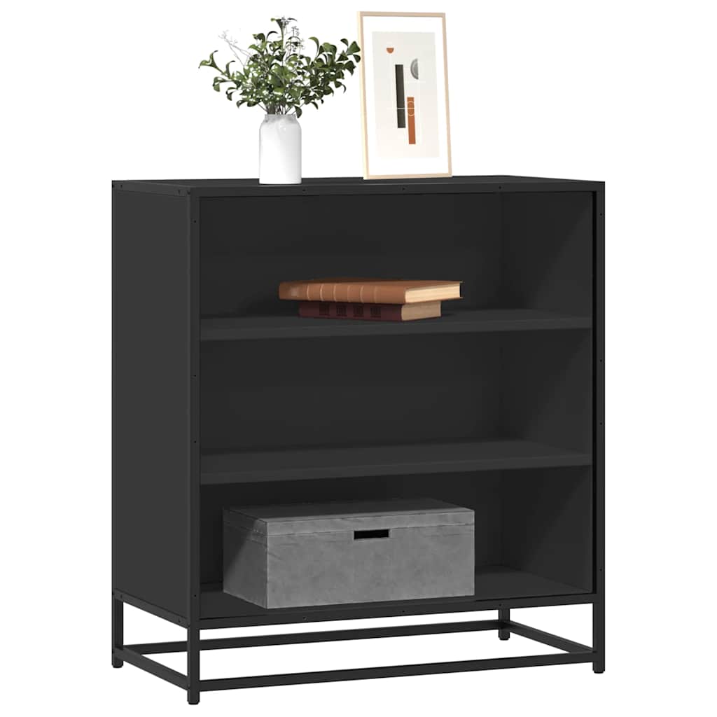 vidaXL Dressoir 68x35x76 cm bewerkt hout en metaal zwart