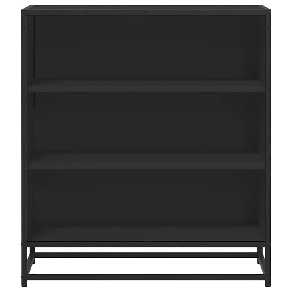 vidaXL Dressoir 68x35x76 cm bewerkt hout en metaal zwart