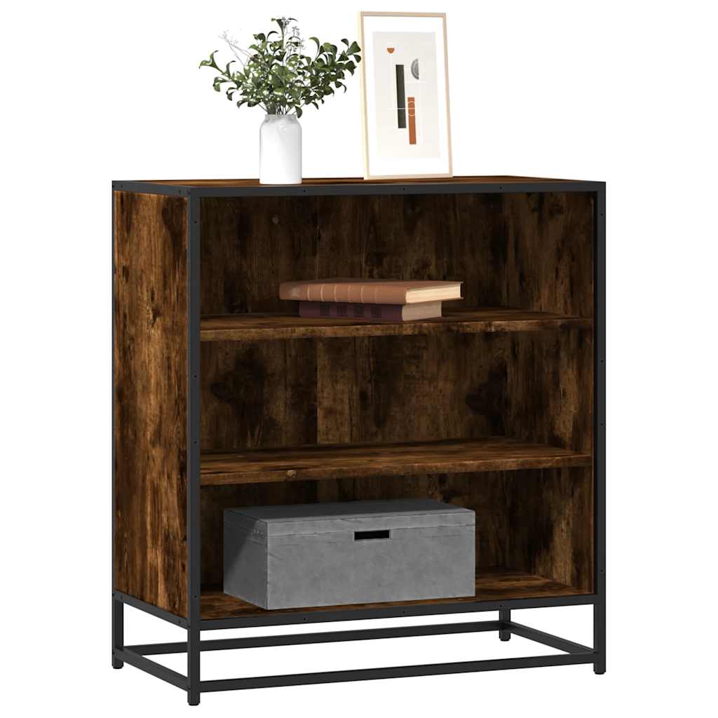 vidaXL Dressoir 68x35x76 cm bewerkt hout en metaal zwart