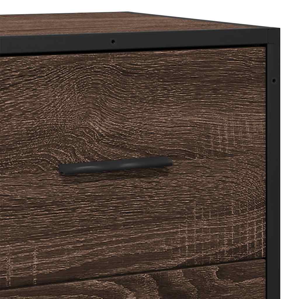 vidaXL Dressoir 68x35x76 cm bewerkt hout bruin eikenkleur