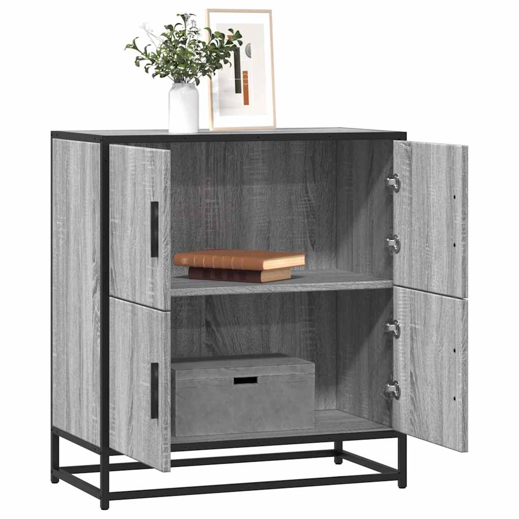 vidaXL Dressoir 68x35x76 cm bewerkt hout zwart