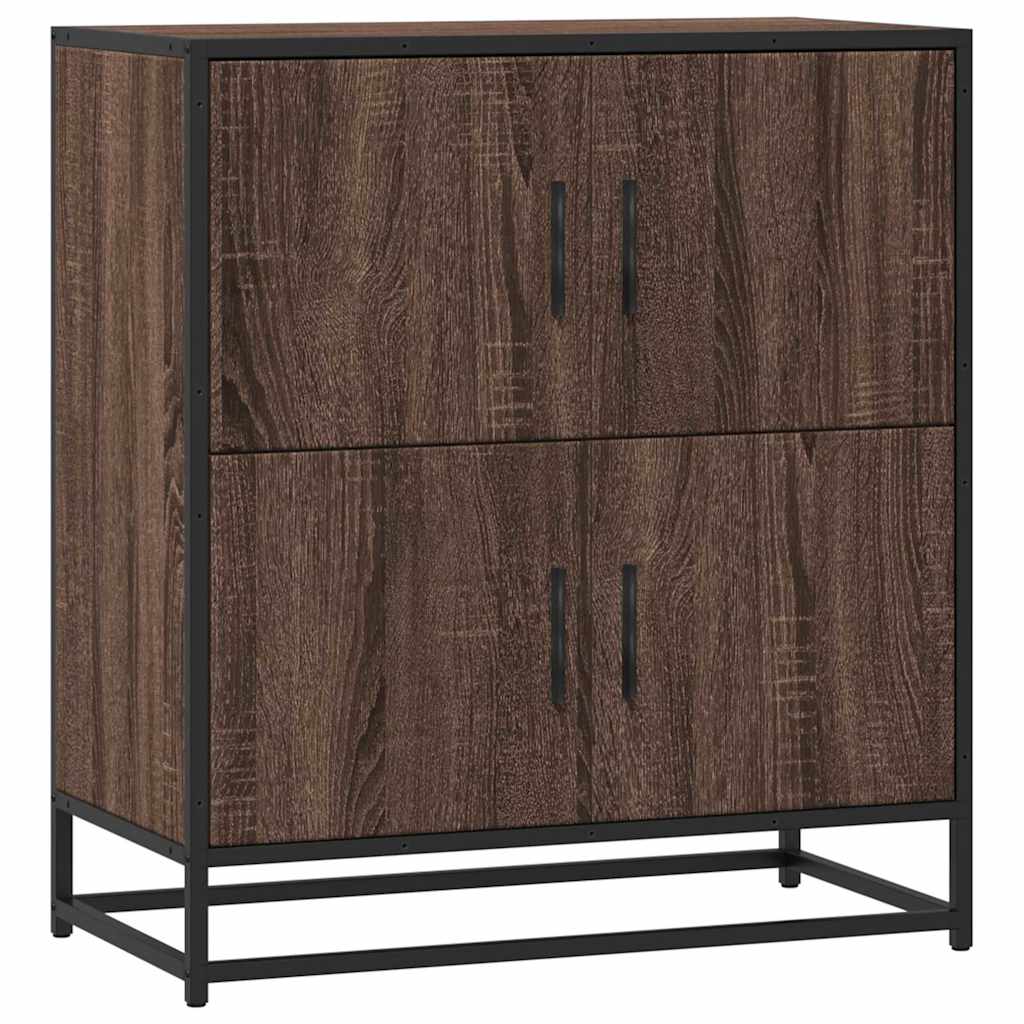 vidaXL Dressoir 68x35x76 cm bewerkt hout zwart
