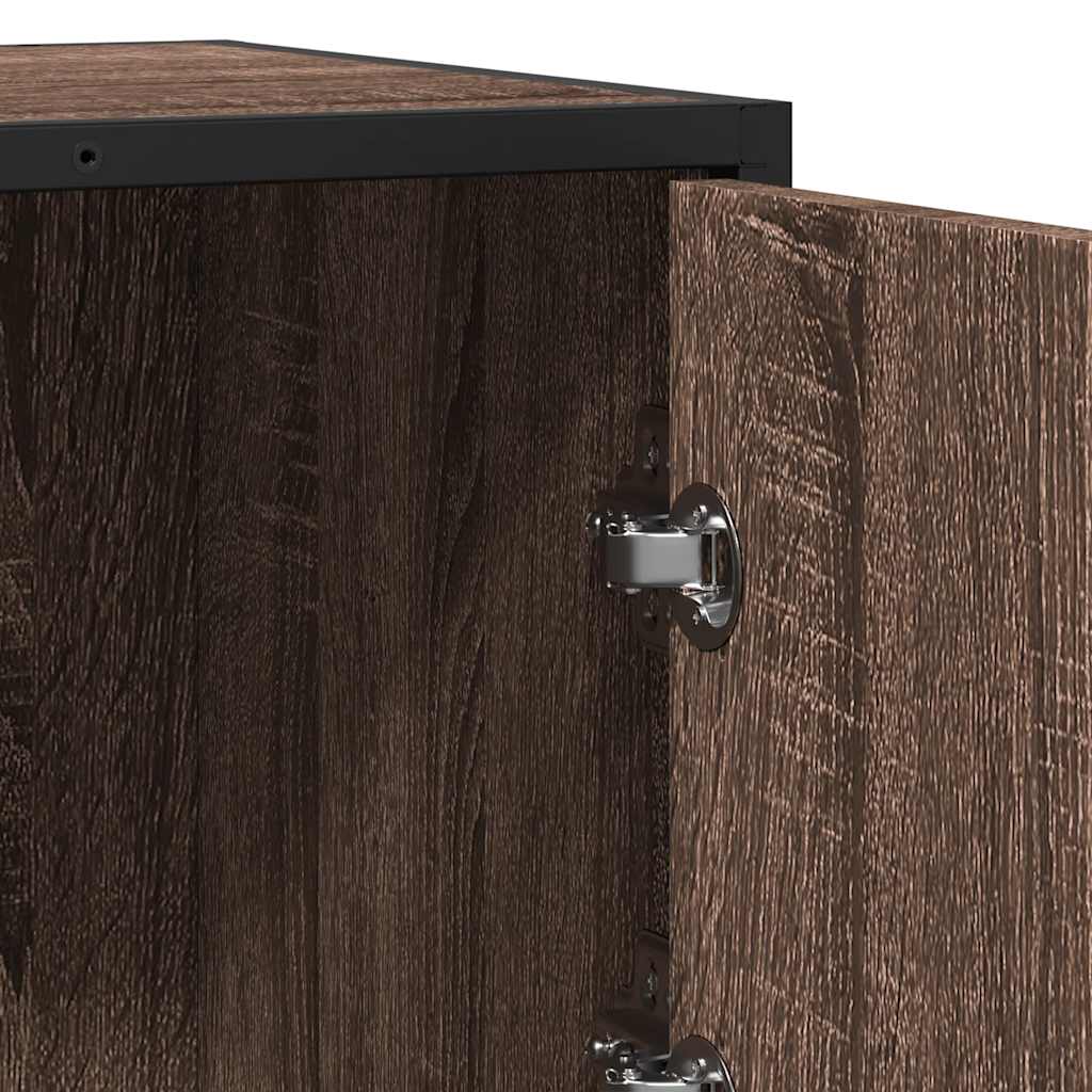 vidaXL Dressoir 68x35x76 cm bewerkt hout zwart
