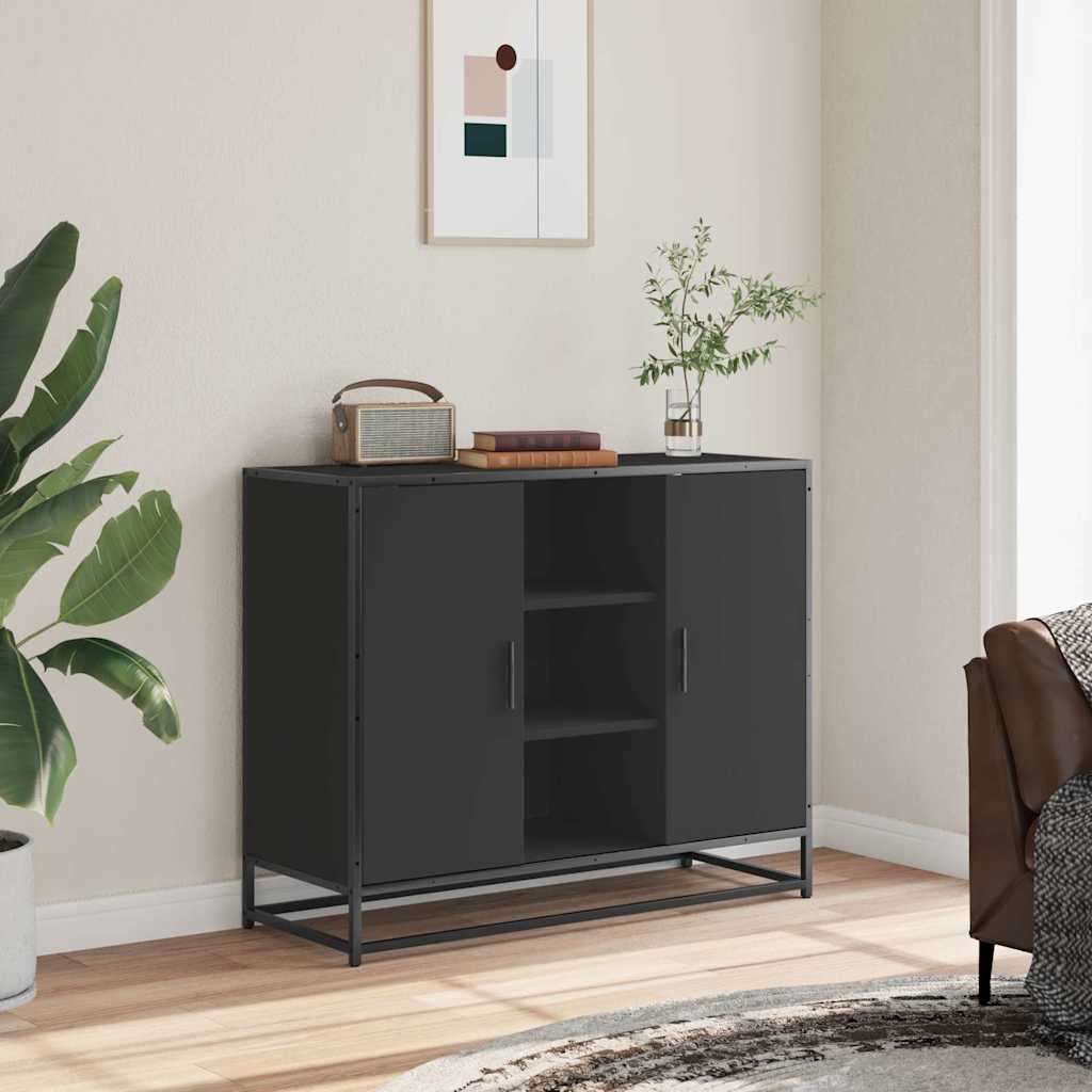 vidaXL Sideboard 92x35x76 cm engineered wood black