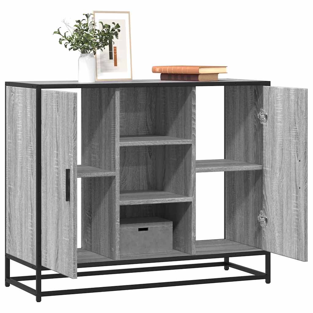 vidaXL Sideboard 92x35x76 cm engineered wood black