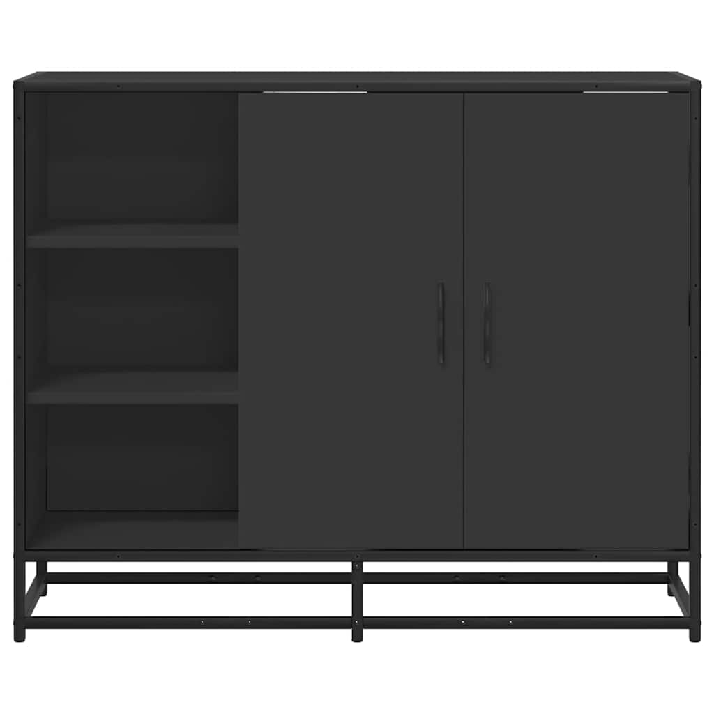 vidaXL Dressoir 92x35x76 cm bewerkt hout zwart