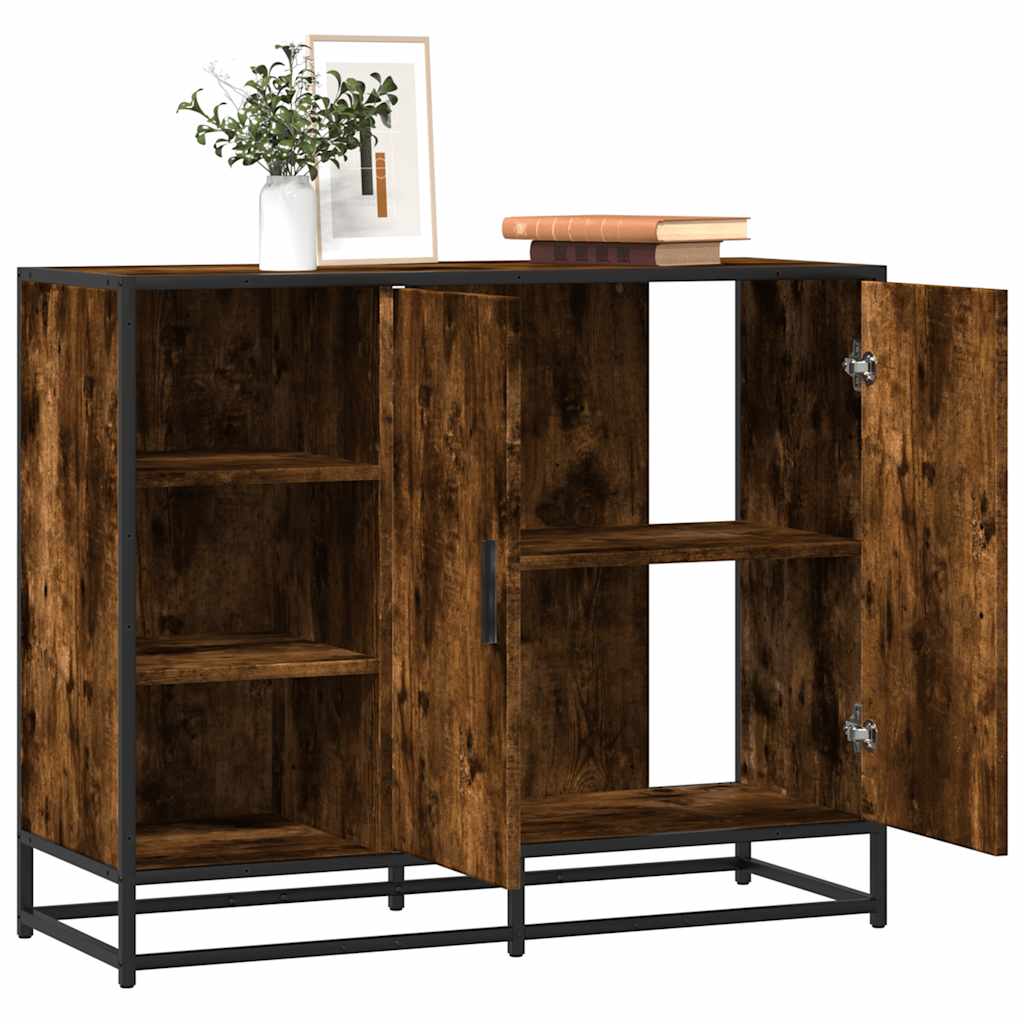 vidaXL Dressoir 92x35x76 cm bewerkt hout zwart