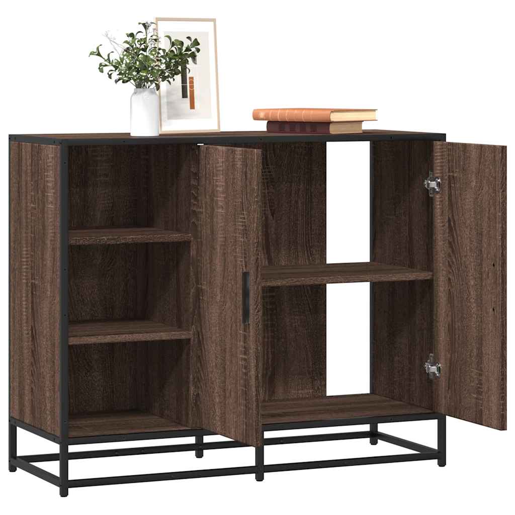 vidaXL Dressoir 92x35x76 cm bewerkt hout zwart