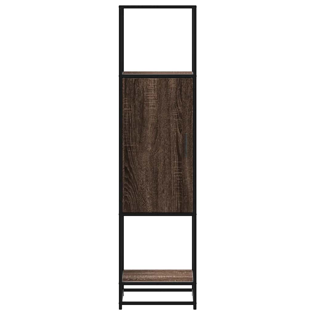 vidaXL Tall cabinet 35.5x35x139 cm engineered wood and metal black
