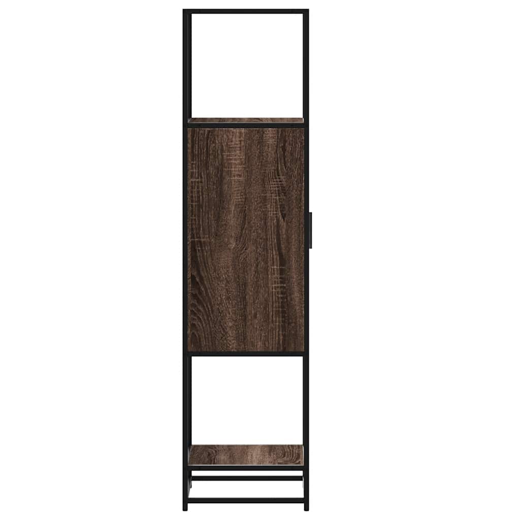 vidaXL Tall cabinet 35.5x35x139 cm engineered wood and metal black