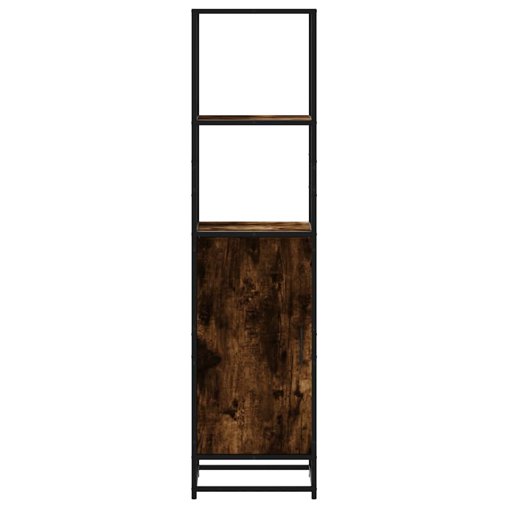 vidaXL Hoge kast 35,5x35x139 cm bewerkt hout en metaal sonoma eiken