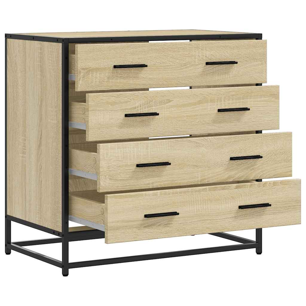 vidaXL Chest of Drawers 70x41x70 cm Engineered Wood Black