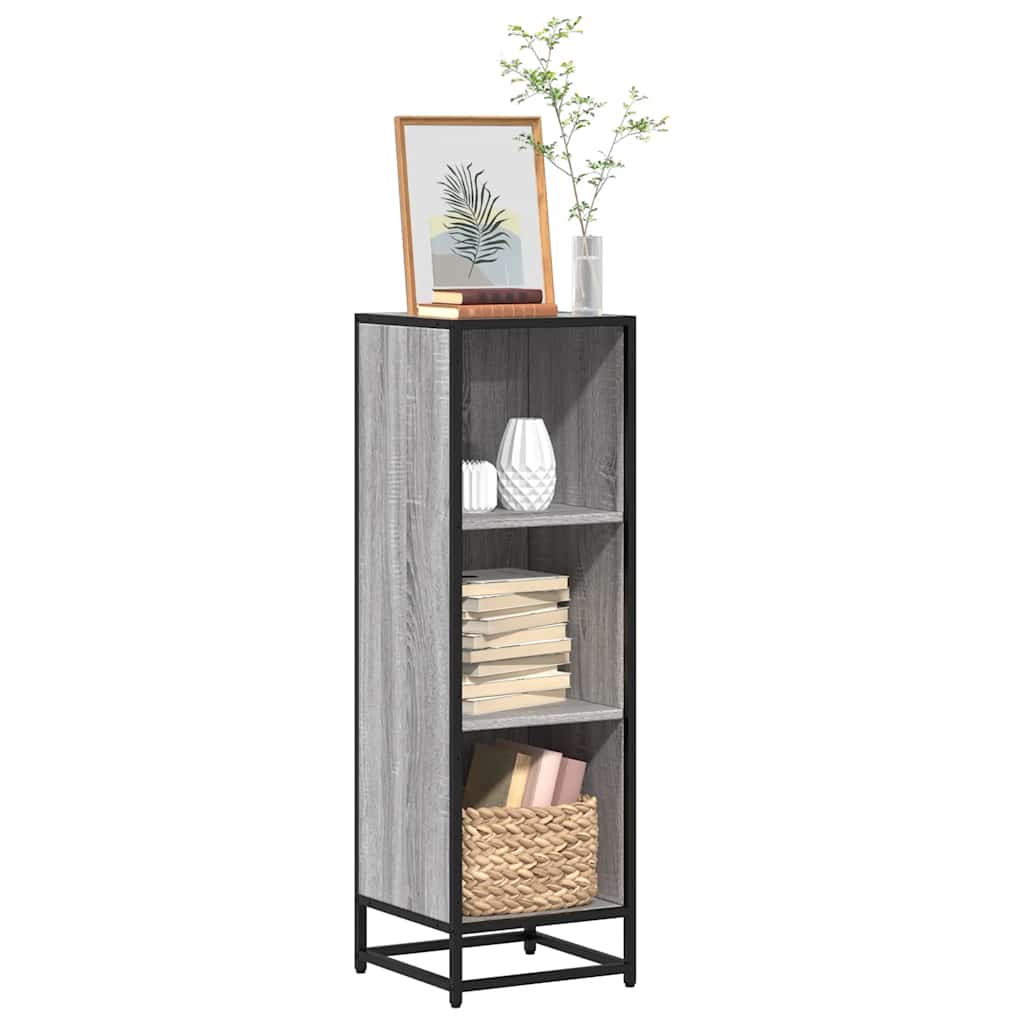 vidaXL Boekenkast 97,5x33x107,5 cm bewerkt hout en metaal zwart