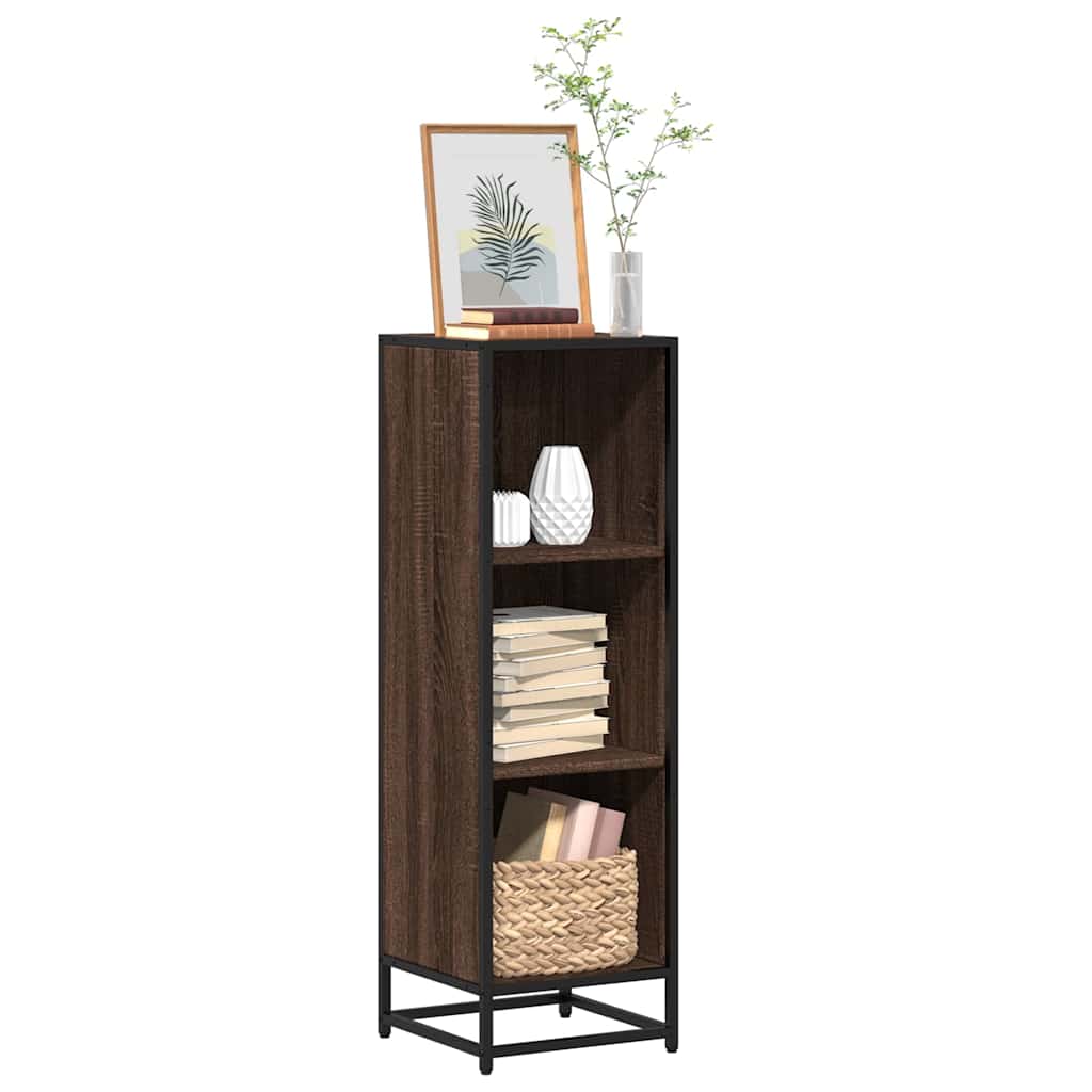 vidaXL Boekenkast 97,5x33x107,5 cm bewerkt hout en metaal zwart